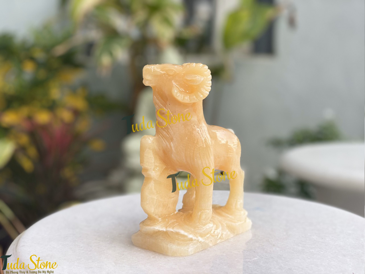 Tượng 12 con giáp - Tượng con dê bằng đá Ngọc Hoàng Long