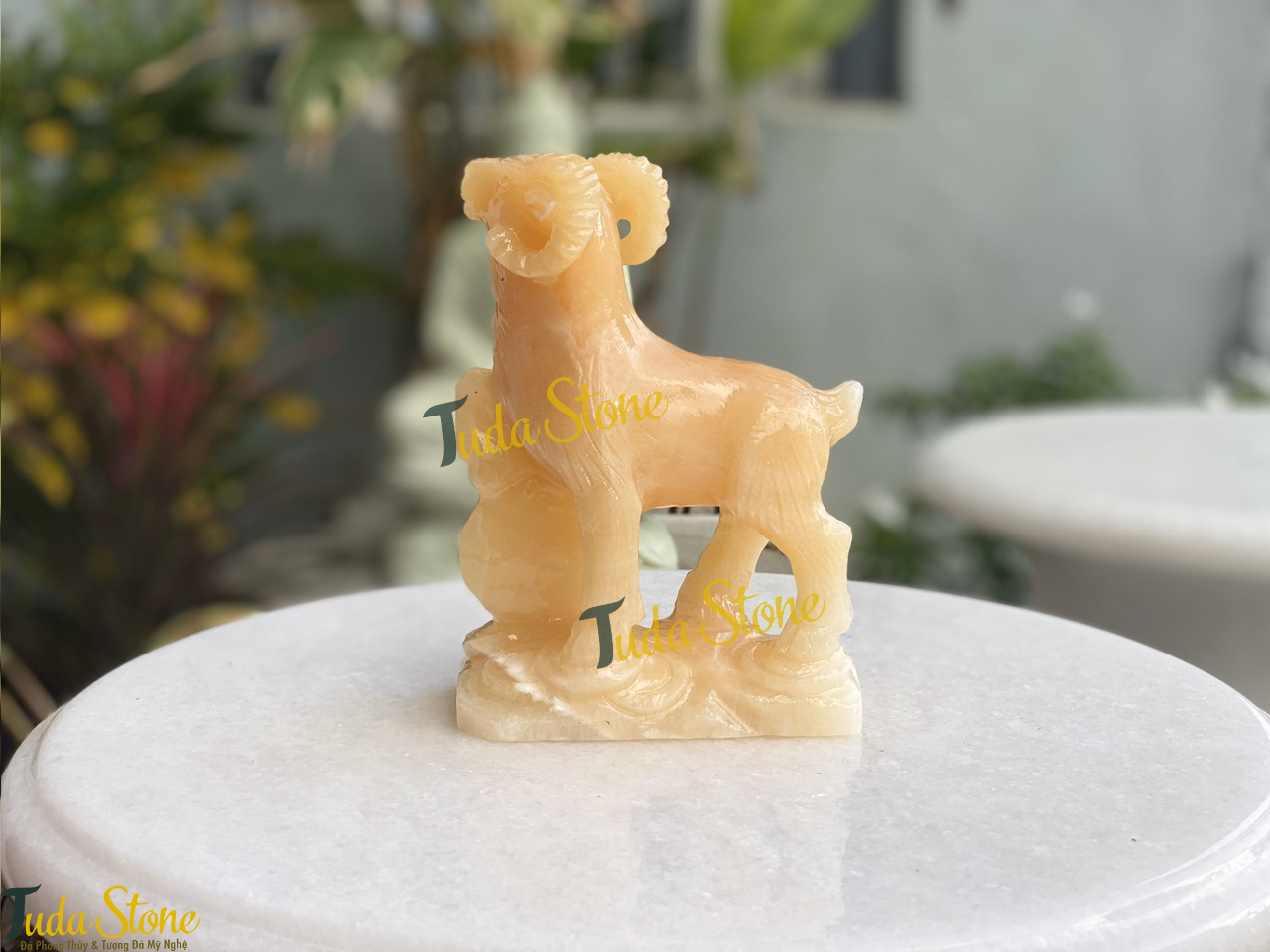 Tượng 12 con giáp - Tượng con dê bằng đá Ngọc Hoàng Long