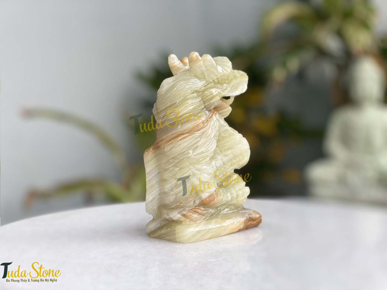 Tượng 12 con giáp - Tượng con rồng bằng đá Ngọc Xanh Pakistan