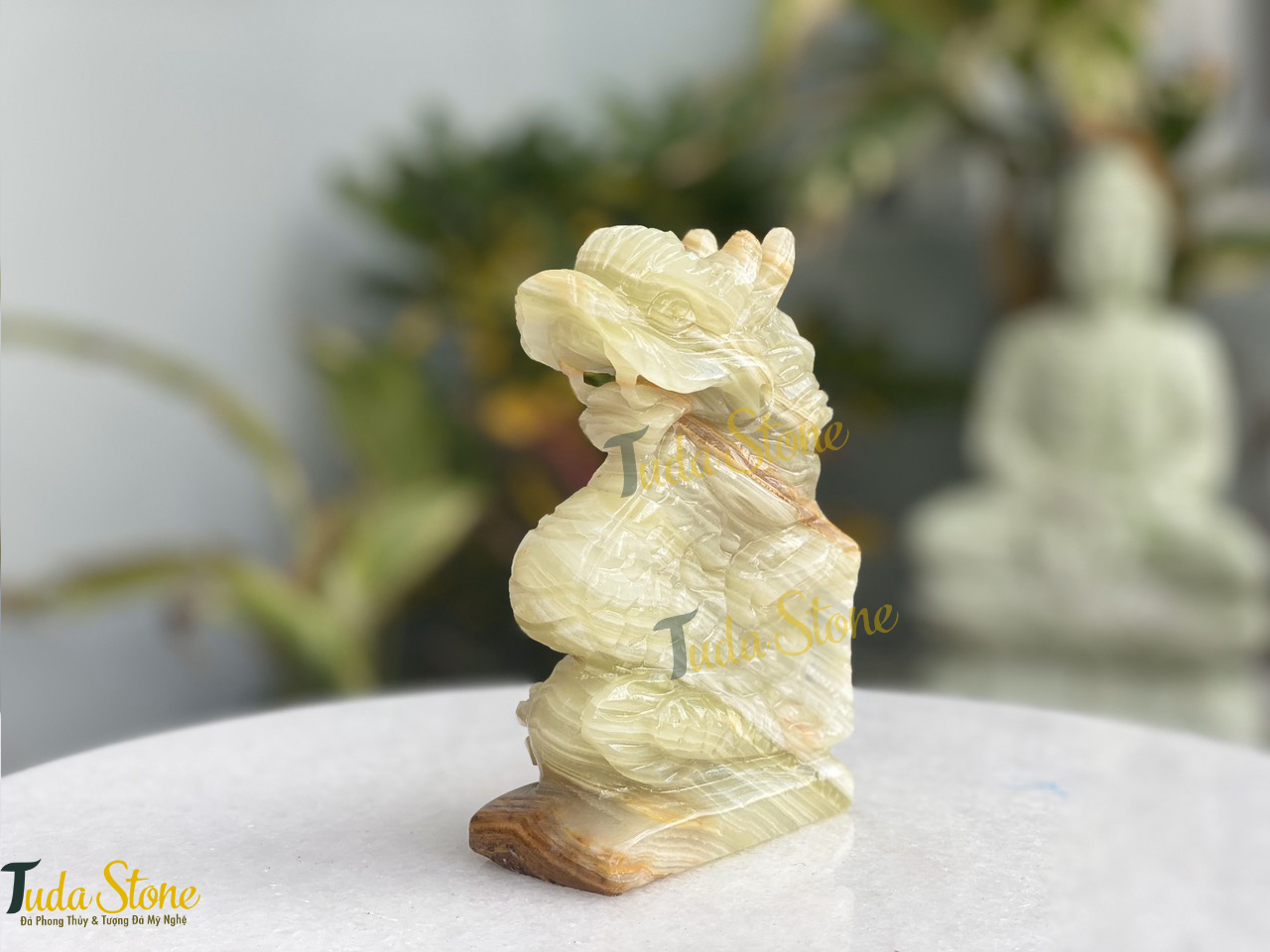 Tượng 12 con giáp - Tượng con rồng bằng đá Ngọc Xanh Pakistan