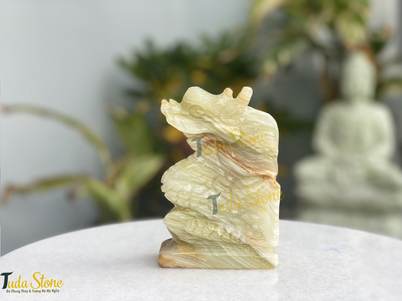 Tượng 12 con giáp - Tượng con rồng bằng đá Ngọc Xanh Pakistan