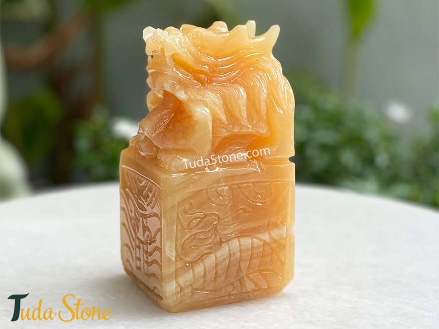 Ấn Rồng bằng Đá Ngọc Hoàng Long