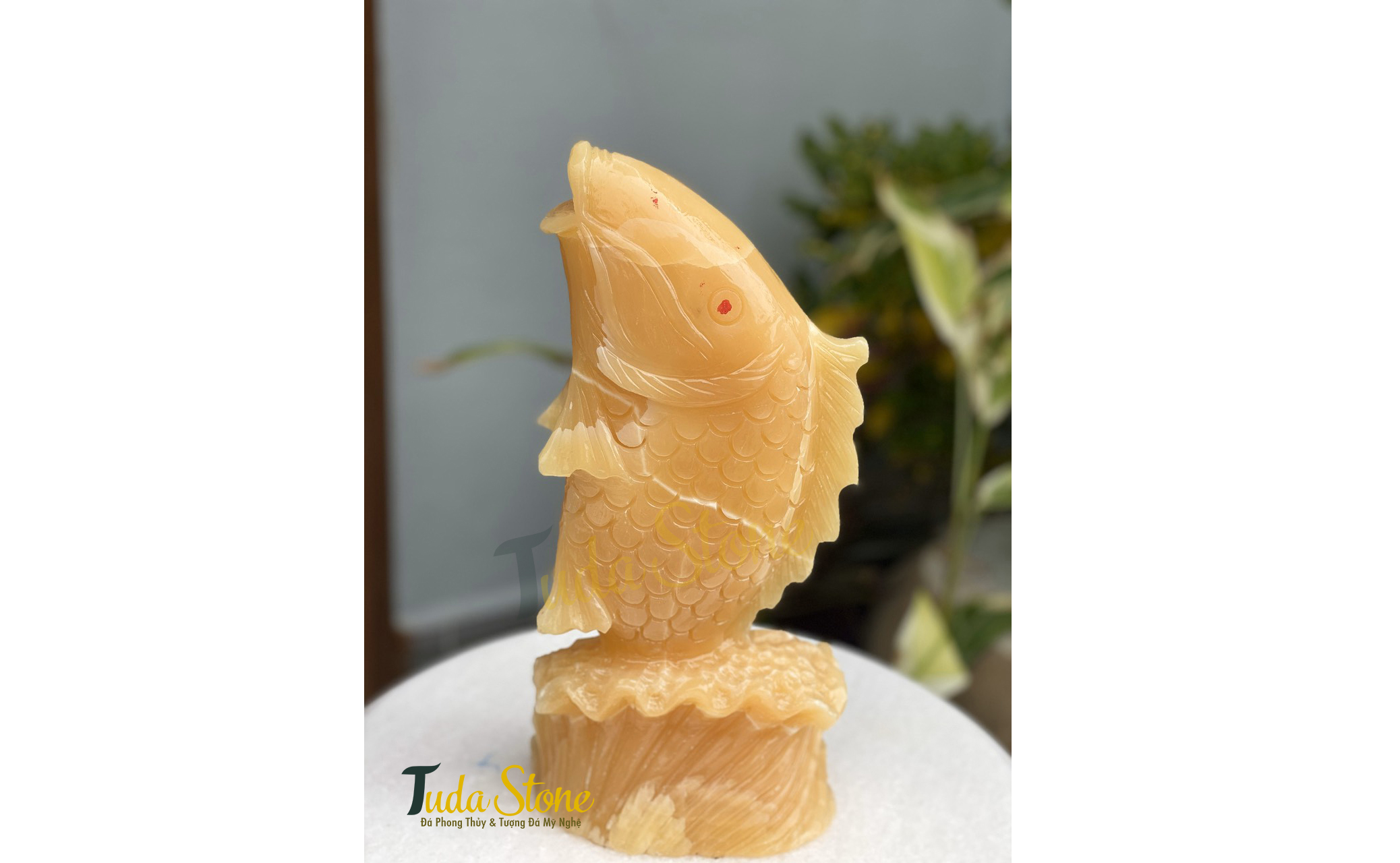 Tượng Cá Chép Vượt Vũ Môn bằng Đá Ngọc Hoàng Long