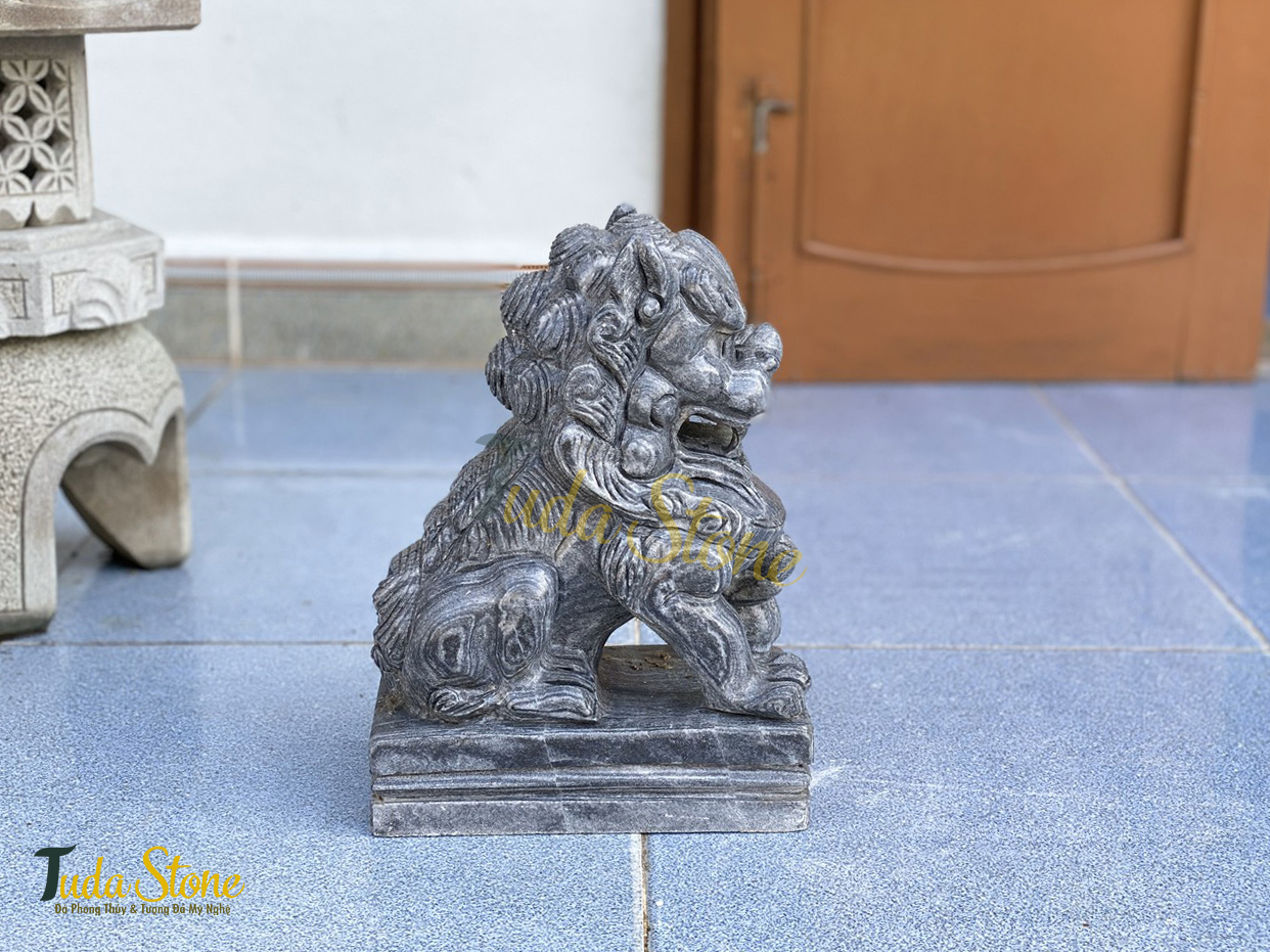 Tượng Kỳ Lân bằng Đá Cẩm Thạch Đen