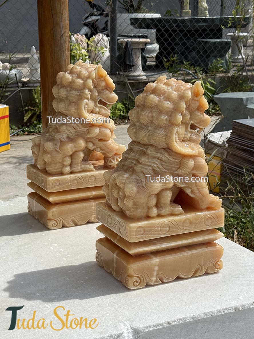 Tượng Kỳ Lân đá ngọc Hoàng Long 50cm - KL-28
