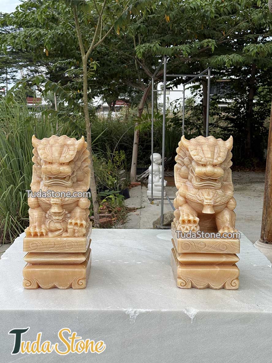 Tượng Kỳ Lân đá ngọc Hoàng Long 50cm - KL-28
