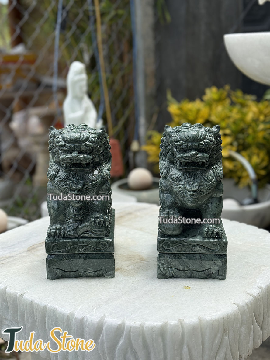 Kỳ Lân đá xanh Ấn Độ để bàn 25cm - KL-27