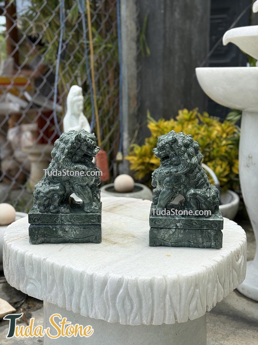 Kỳ Lân đá xanh Ấn Độ để bàn 25cm - KL-27