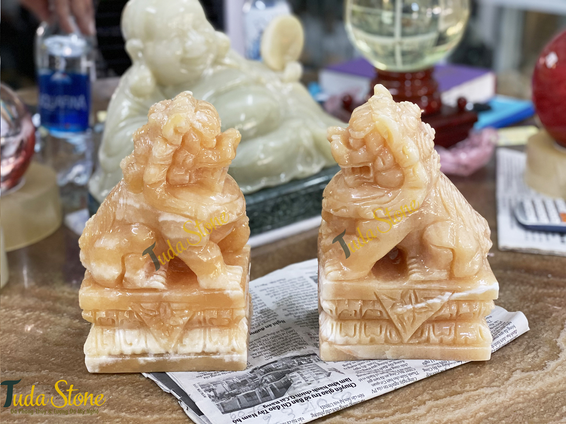 Tượng Kỳ Lân bằng Đá Ngọc Hoàng Long