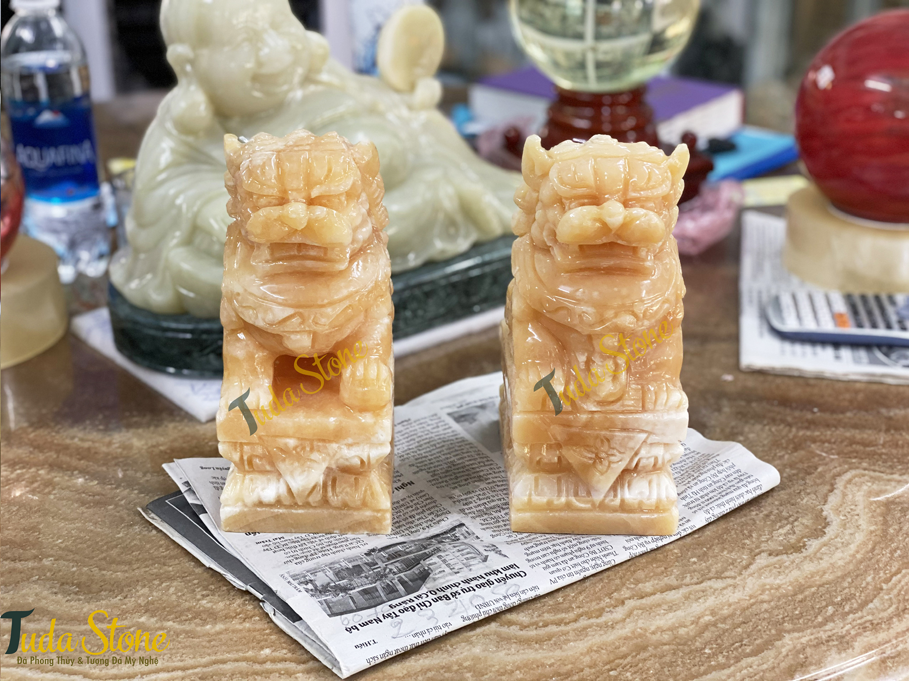 Tượng Kỳ Lân bằng Đá Ngọc Hoàng Long