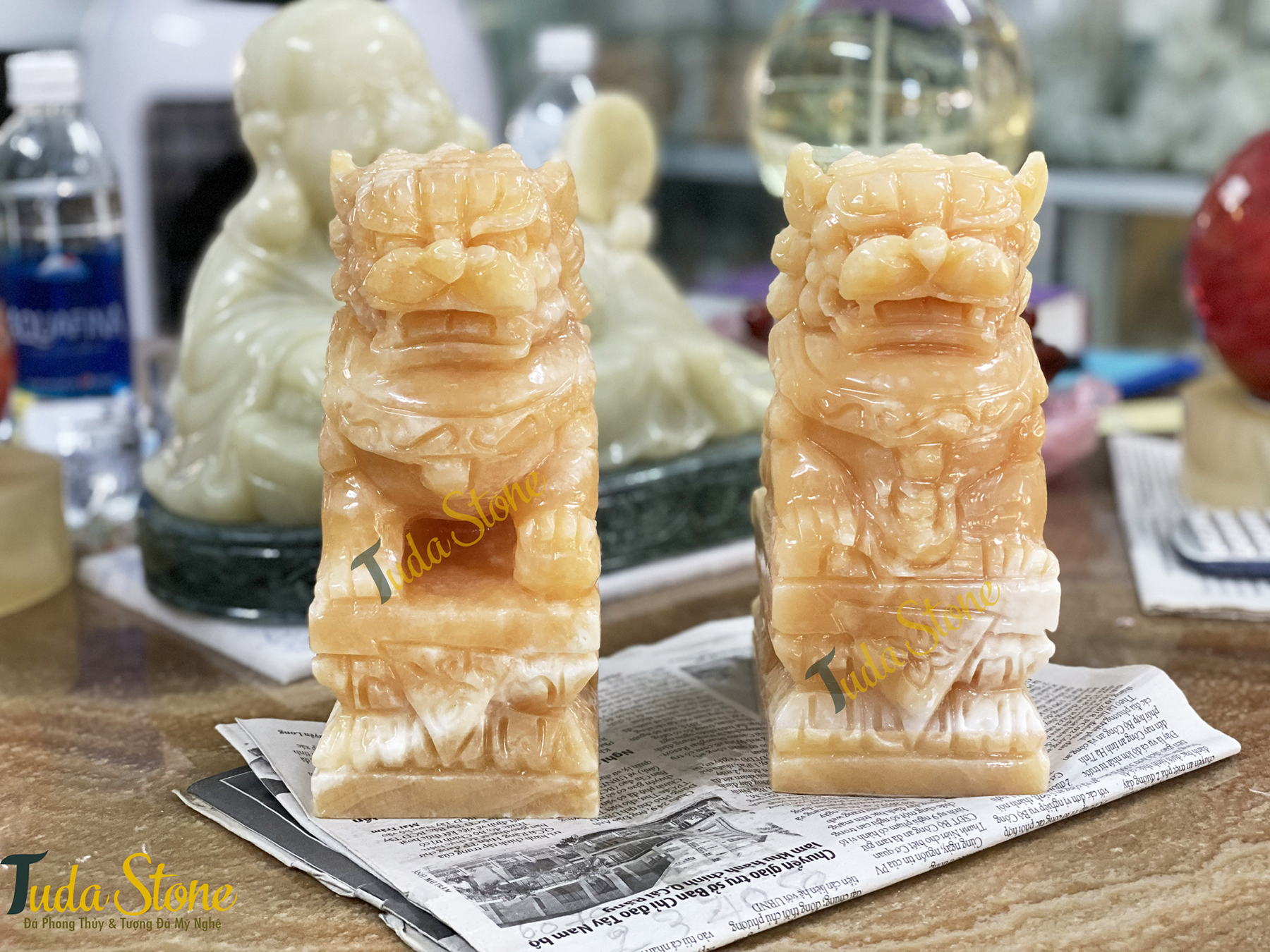 Tượng Kỳ Lân bằng Đá Ngọc Hoàng Long
