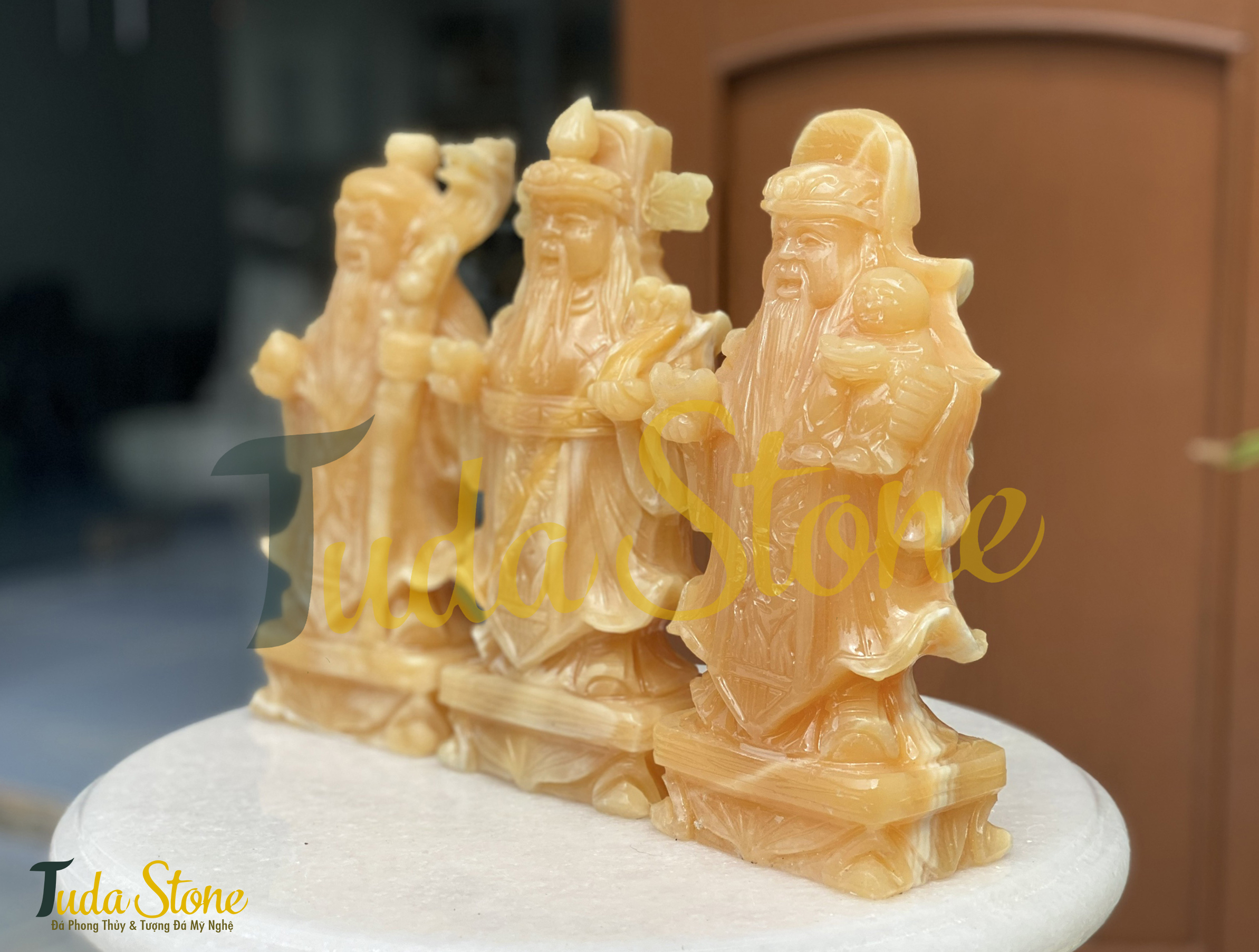 Tượng Phúc Lộc Thọ bằng Đá Ngọc Hoàng Long (PLT-01)