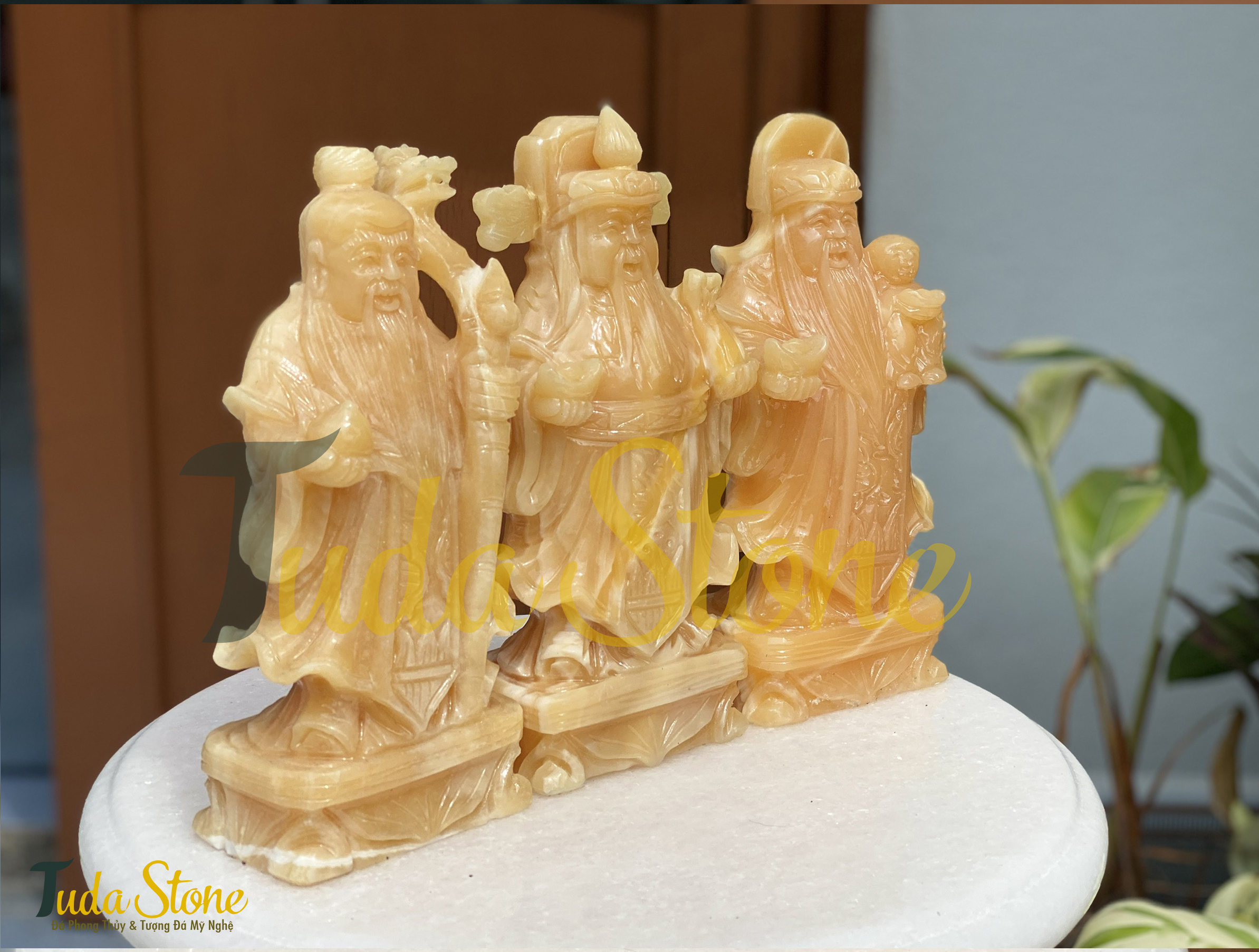 Tượng Phúc Lộc Thọ bằng Đá Ngọc Hoàng Long (PLT-01)