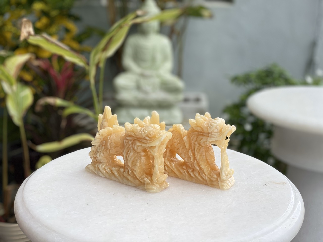Tượng Rồng phong thủy bằng Đá Ngọc Hoàng Long