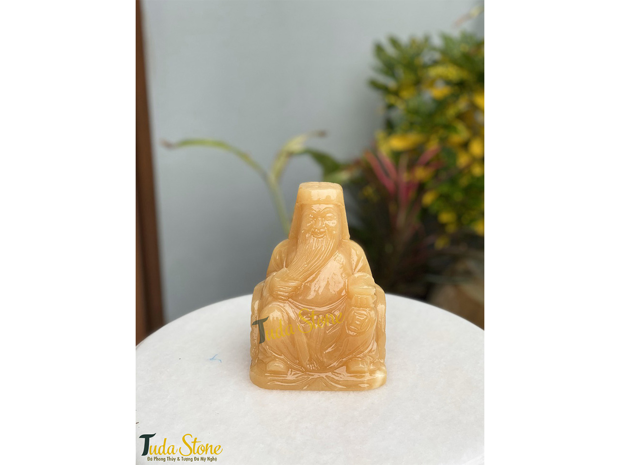 Tượng Thần Tài - Ông Địa bằng Đá Ngọc Hoàng Long