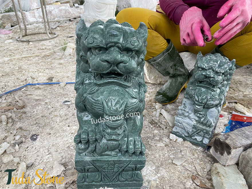 Tượng Kỳ Lân bằng Đá Xanh Ấn Độ