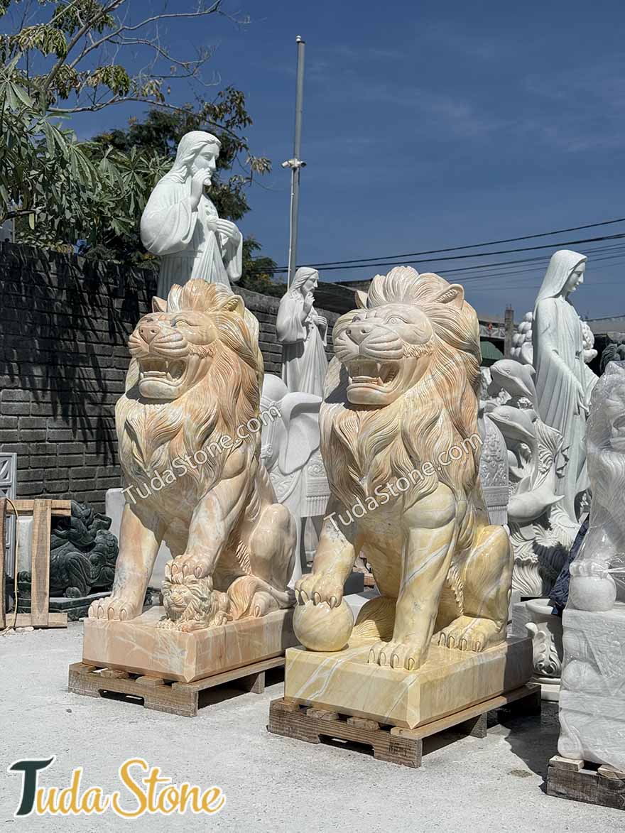 Tượng Sư tử bằng đá tự nhiên (ST-3)