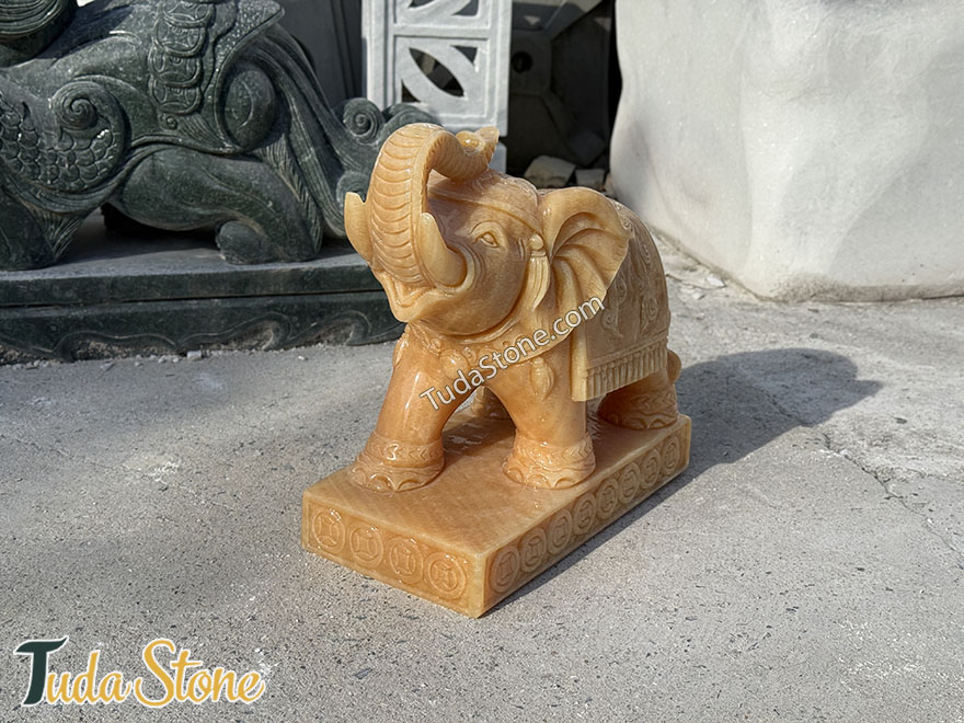 Tượng Voi bằng đá ngọc Hoàng Long (VOI-5)