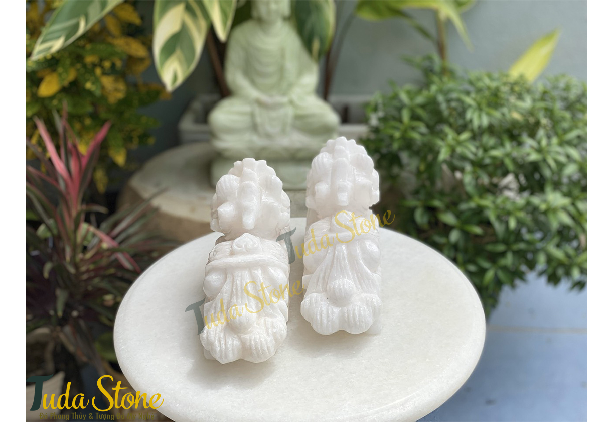 Tượng Tỳ Hưu bằng Đá Cẩm Thạch Trắng (20)