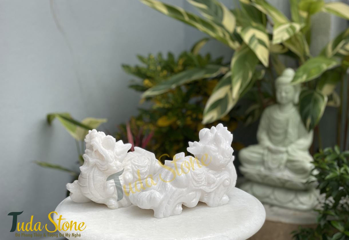 Tượng Tỳ Hưu bằng Đá Cẩm Thạch Trắng (20)