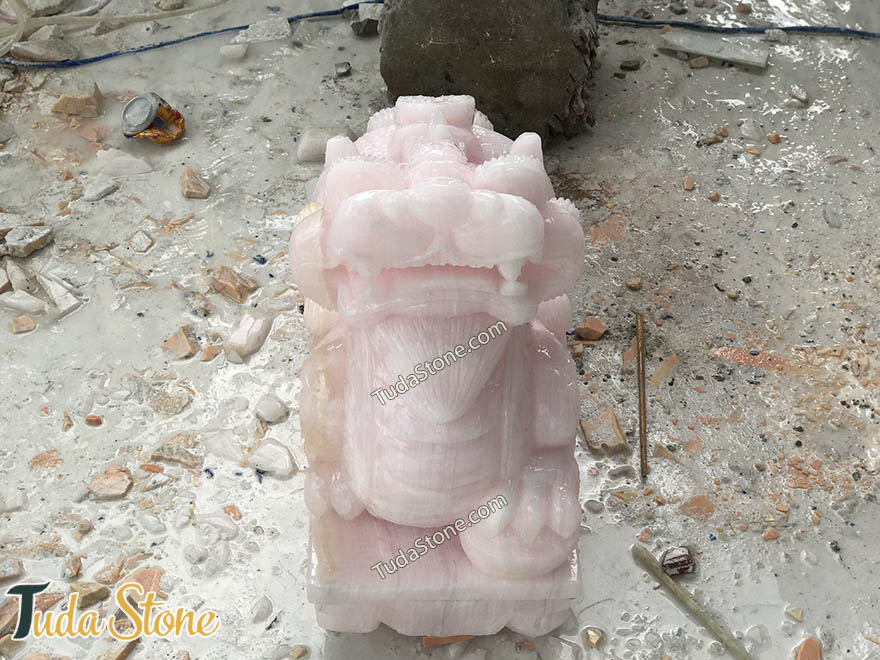 Tỳ Hưu đá ngọc hồng onyx (khối đá to đẹp)