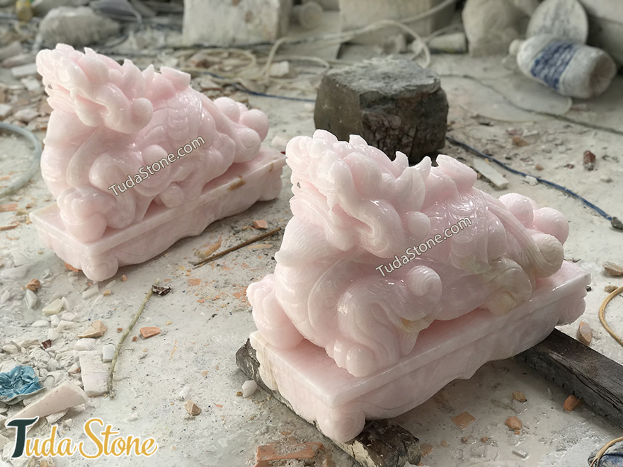 Tỳ Hưu đá ngọc hồng onyx (khối đá to đẹp)