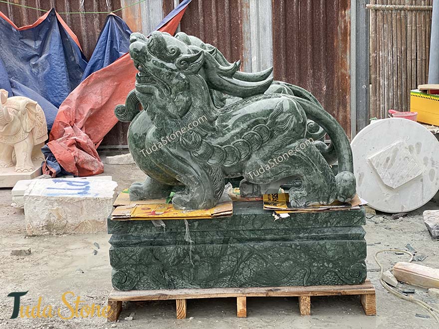 Tỳ Hưu Đá Xanh Ấn Độ (size lớn đẹp)