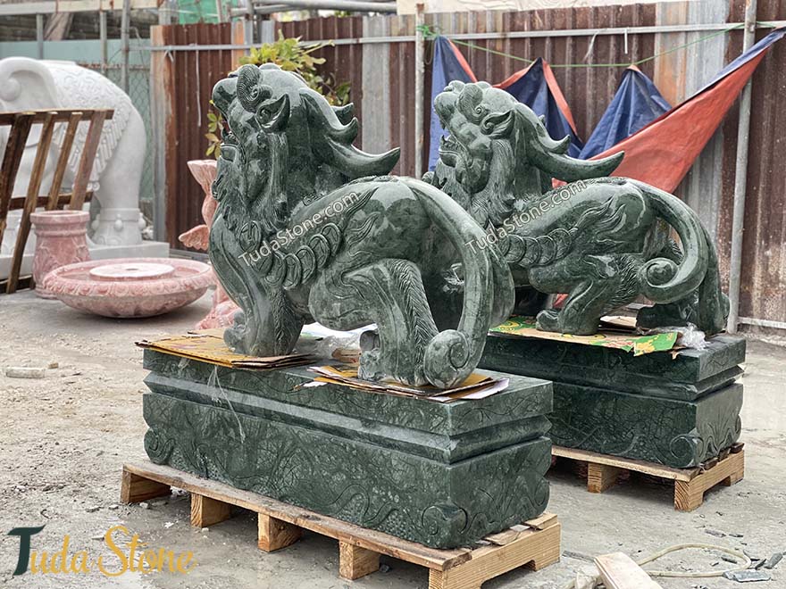 Tỳ Hưu Đá Xanh Ấn Độ (size lớn đẹp)