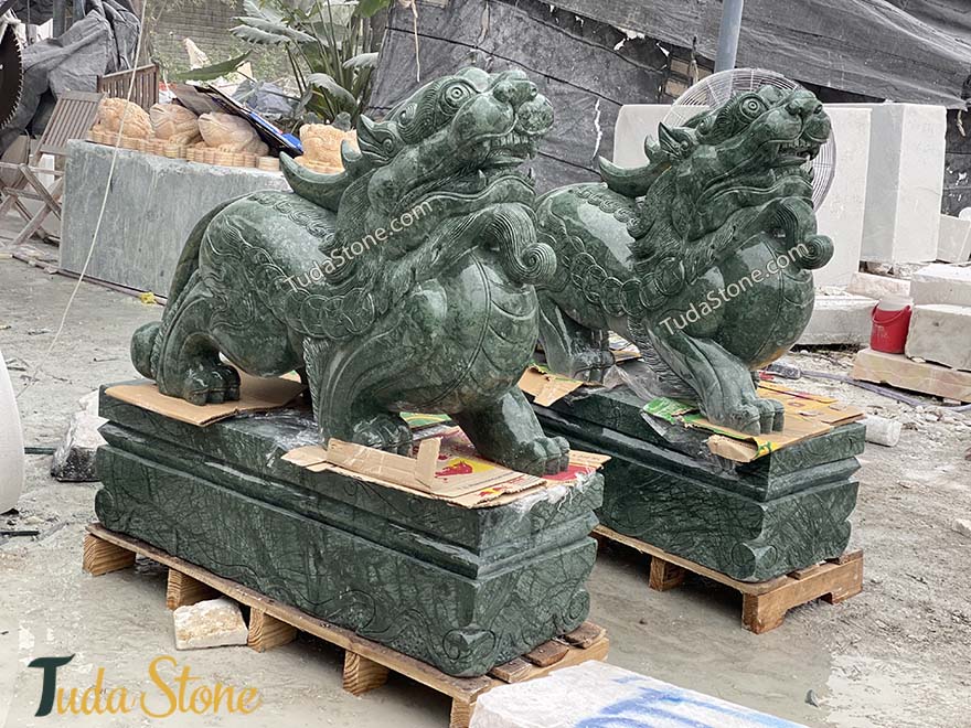 Tỳ Hưu Đá Xanh Ấn Độ (size lớn đẹp)