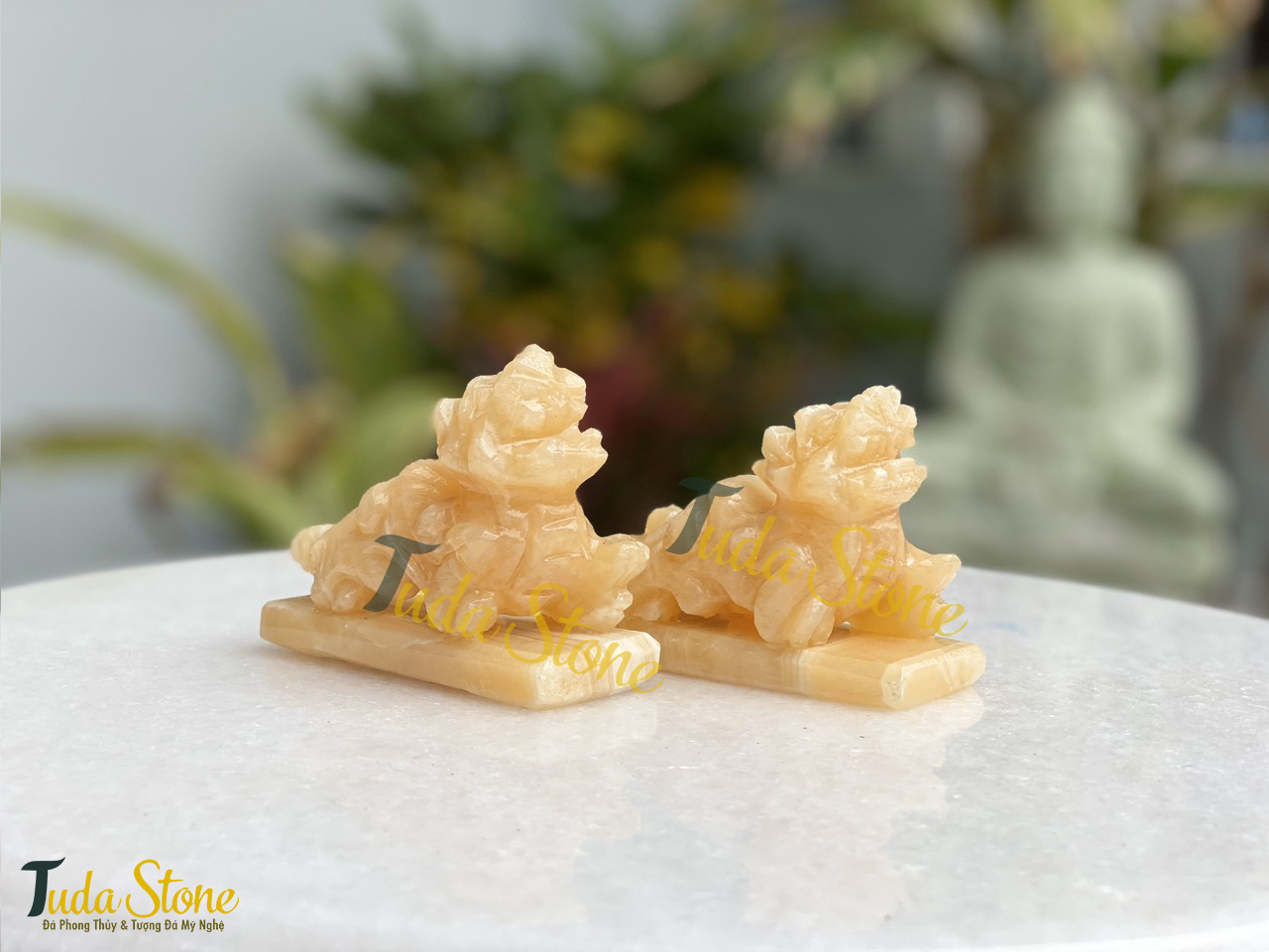 Tượng Tỳ Hưu nhỏ bằng Đá Ngọc Hoàng Long