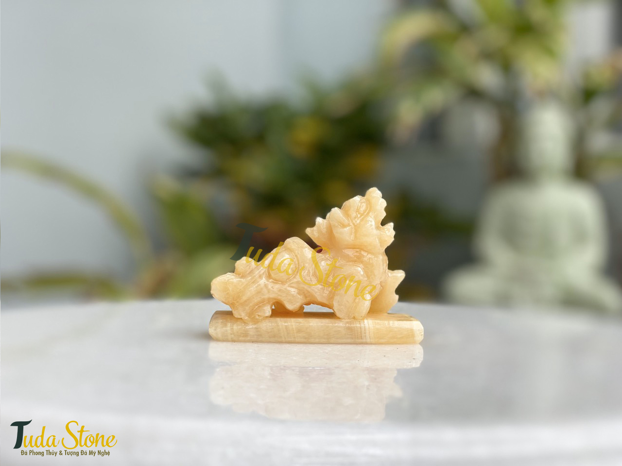 Tượng Tỳ Hưu nhỏ bằng Đá Ngọc Hoàng Long