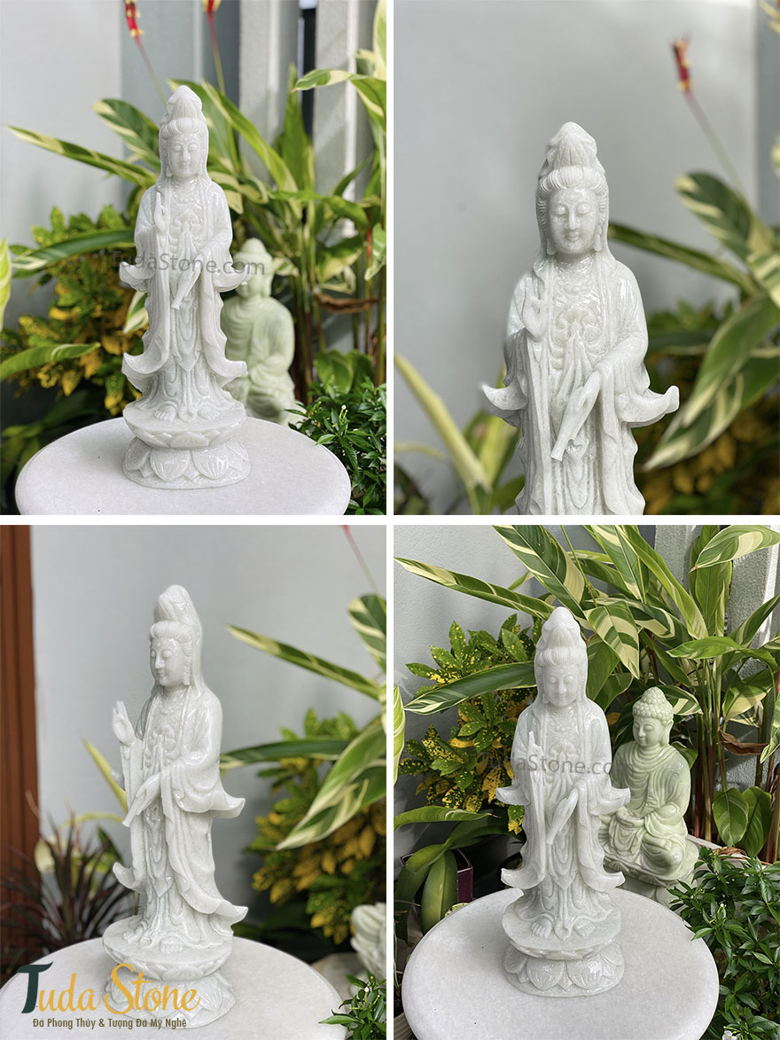 Tượng Phật Quan Âm đứng Đài Sen