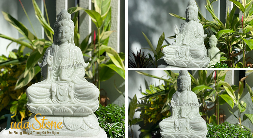 Tượng Phật Quan Âm Ngồi Đài Sen